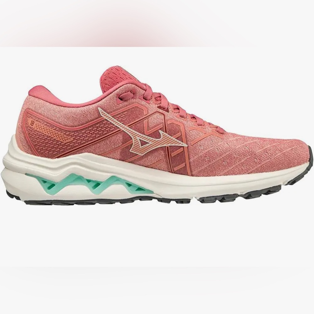 Mizuno wave inspire 18 pink and teal running shoes size 6